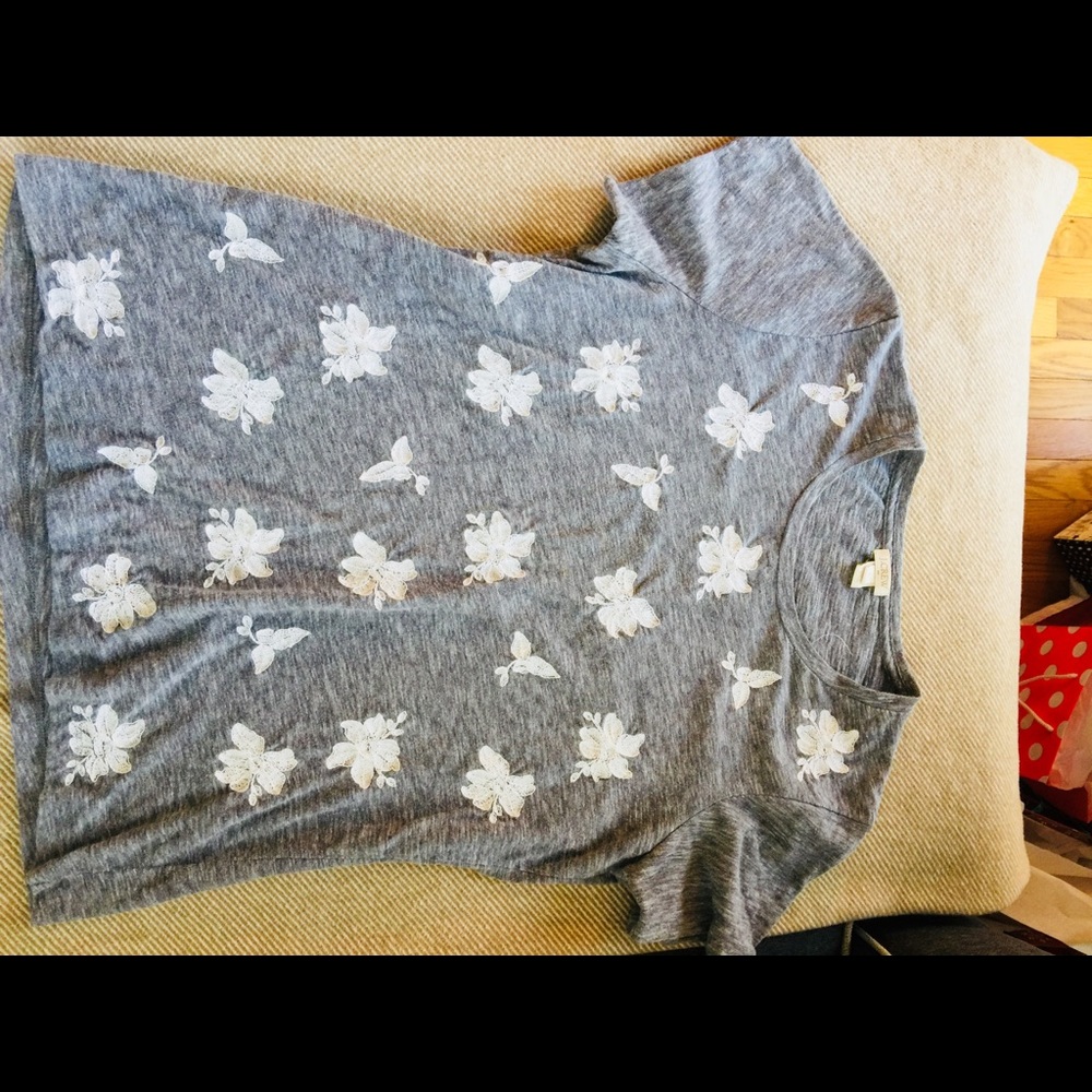 J. Crew Flower T-shirt